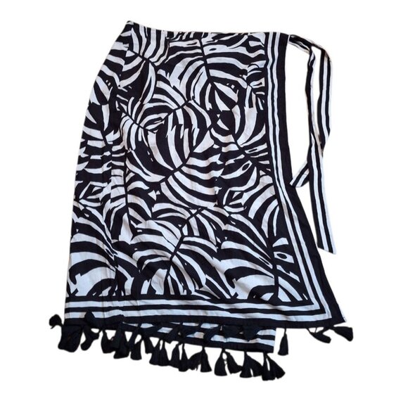 FARM Rio Anthropologie Sami Midi Wrap Skirt RARE SOLD OUT XL BOHO FRINGE RESORT - Picture 1 of 3
